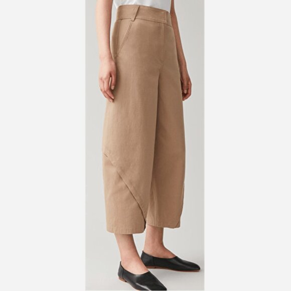 COS Tan Wide Leg Pants - Picture 4 of 14